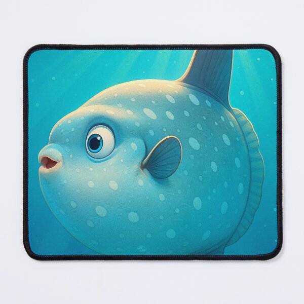 Item preview, Cute Cartoon Sunfish Illustration, Happy Ocean Mola Mola Character Art designed and sold by lapart.