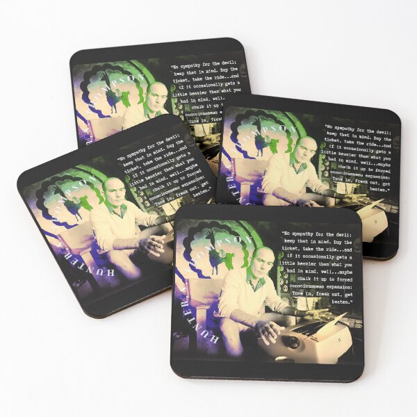 Item preview, Hunter S. Thompson quote: No sympathy for the devil; keep that in mind. Buy the ticket, take the ride...and if it occasionally gets a little heavier than what you had in mind, designed and sold by artbleed.