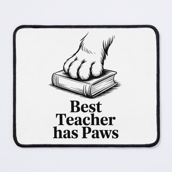 Item preview, Best Teacher Has Paws – Bold Dog Paw on Book Design for Animal-Loving Teachers designed and sold by ArtFeverShop.