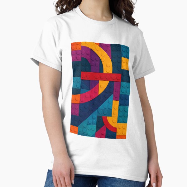 Item preview, Color Clash: Curved LEGO Pop Art Pattern designed and sold by bi4891.