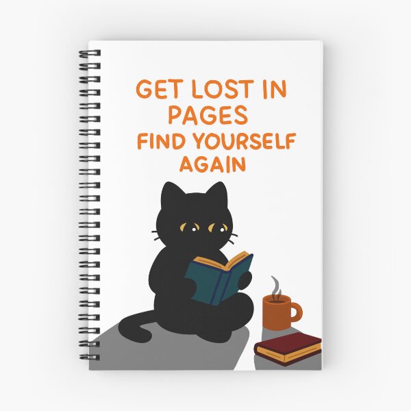 Item preview, Arte de gato negro leyendo un libro | Diseño acogedor "Piérdete en las páginas" designed and sold by digifylab.
