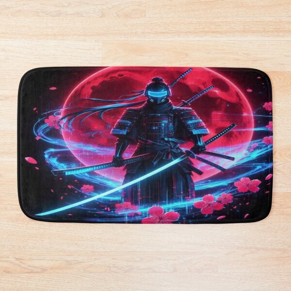 Item preview, Cyber Samurai Under the Blood Moon designed and sold by aipichub.