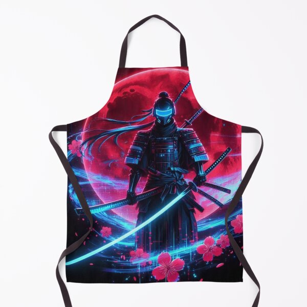 Item preview, Cyber Samurai Under the Blood Moon designed and sold by aipichub.