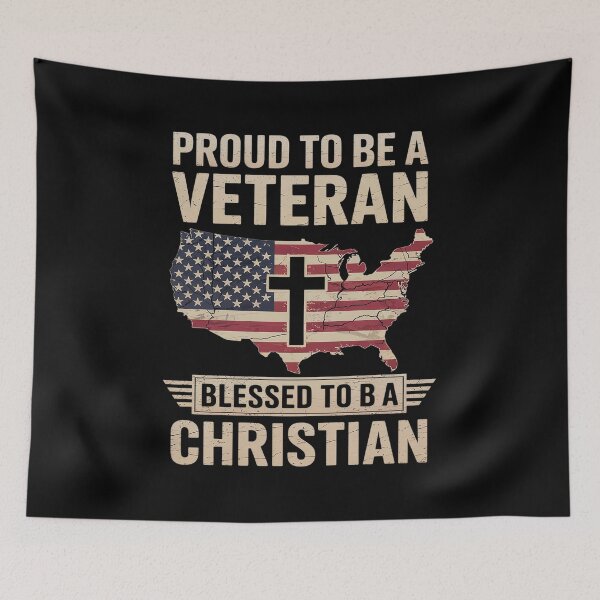 Item preview, Proud To Be A Veteran Blessed To Be A Christian designed and sold by Nekusa.