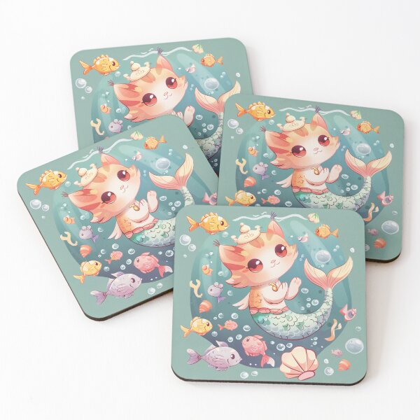 Item preview, The Cutest Mermaid Cat designed and sold by Line-Creations.