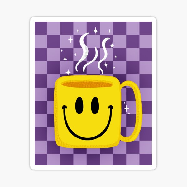 Smiley Face Tea Time Sticker