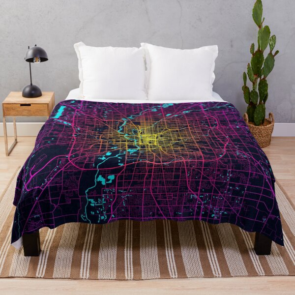 Item preview, Indianapolis City Map of Indiana, USA - Neon designed and sold by deMAP.
