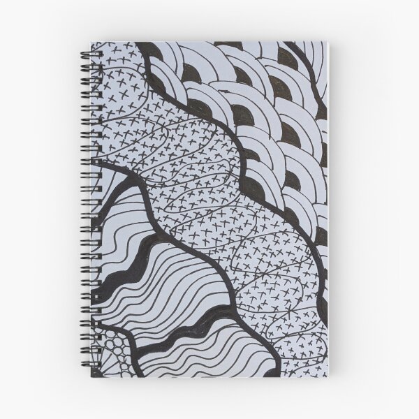 Item preview, Curved wavy side lines with designs designed and sold by Enbabstract.