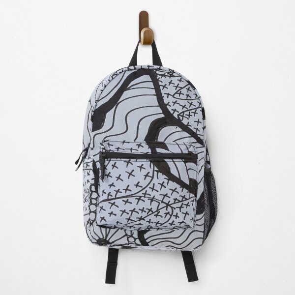 Item preview, Curved wavy side lines with designs designed and sold by Enbabstract.