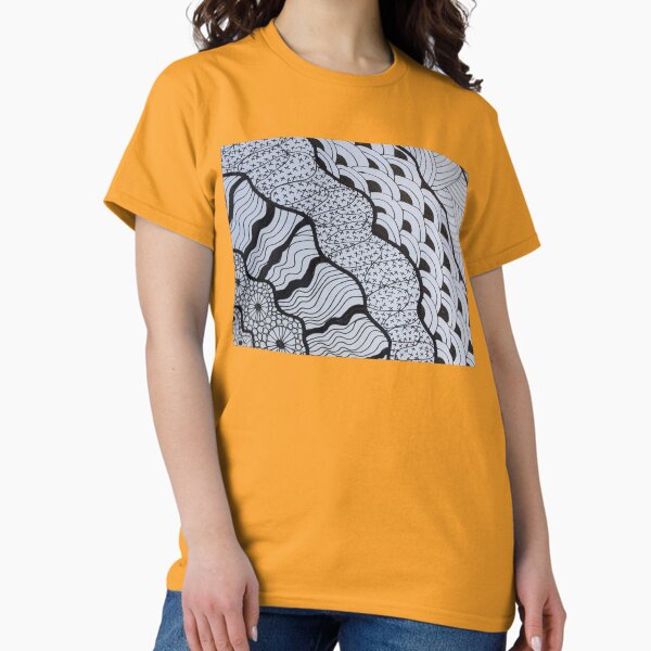 Item preview, Curved wavy side lines with designs designed and sold by Enbabstract.