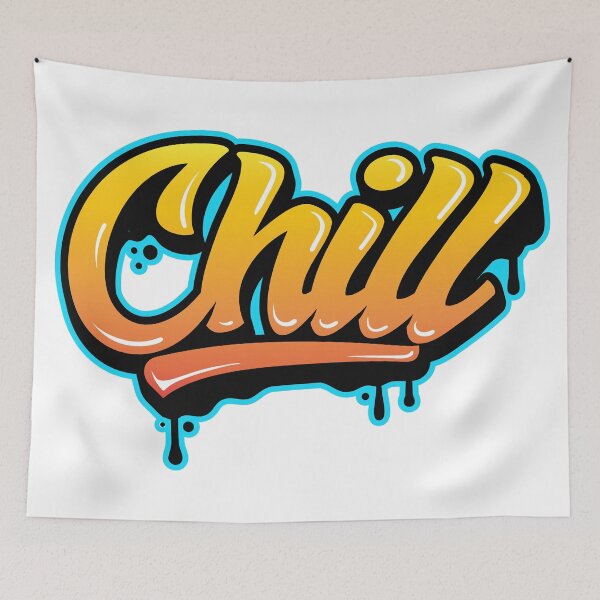 Item preview, Chill Graffiti Font Sticker – Relaxed Aesthetic designed and sold by PigpanStickerrr.