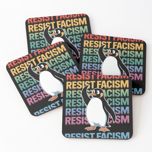 Item preview, Resist Facism Penguin Protest Message designed and sold by MAKOPOKOShop.