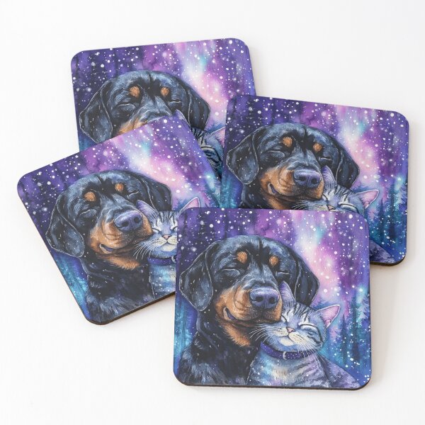 Item preview, Rottweiler Cat Hug designed and sold by Nocturne  Paws.