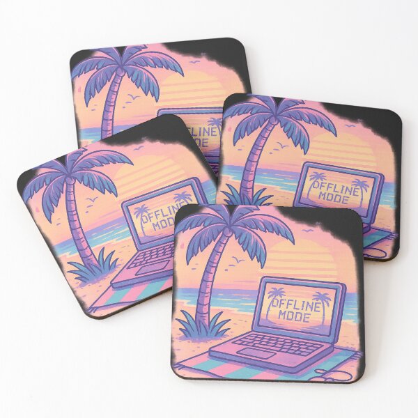 Item preview,  Offline Mode Beach (Pixel Chill Edition) designed and sold by Laugh & Rewind .