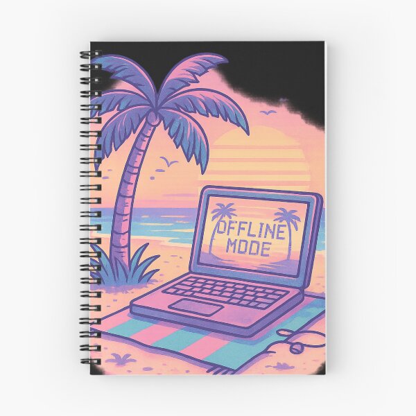 Item preview,  Offline Mode Beach (Pixel Chill Edition) designed and sold by Laugh & Rewind .