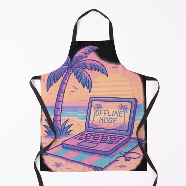 Item preview,  Offline Mode Beach (Pixel Chill Edition) designed and sold by Laugh & Rewind .