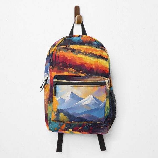 Item preview, Vibrant Colourful Landscape Painting Mountains designed and sold by druidwolfart.