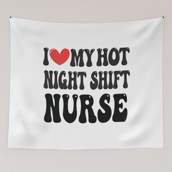 Item preview, I Love My Hot Night Shift Nurse Wife I Heart My Girlfriend heart of Valentine's Day Funny Gift designed and sold by CoolCreative.