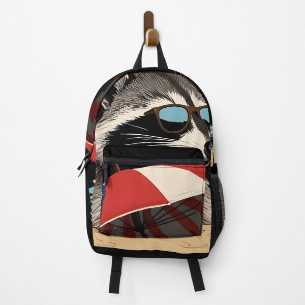 Item preview, American Flag 4th Of July Feral But Free Funny Patriotic Raccoon Saying Meme designed and sold by Zayavca.