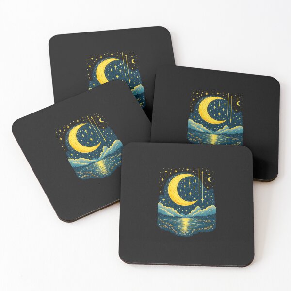 Item preview, Boho Aesthetic Hippie Celestial Vintage Half Moon water designed and sold by facegm.