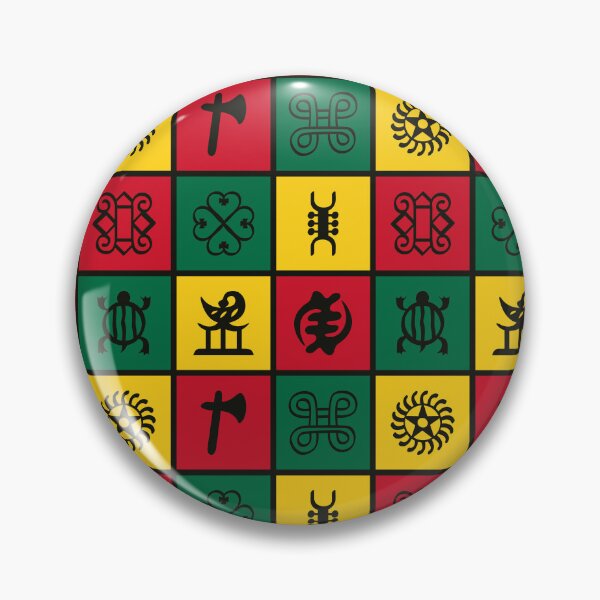 Item preview, Adinkra Symbols in Pan-African colors designed and sold by MammothArt.