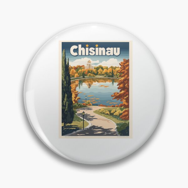 Item preview, A picturesque view of a park in Chisinau showcasing autumn foliage. The serene lake reflects colorful trees and a government building in the designed and sold by aihrgdesign.