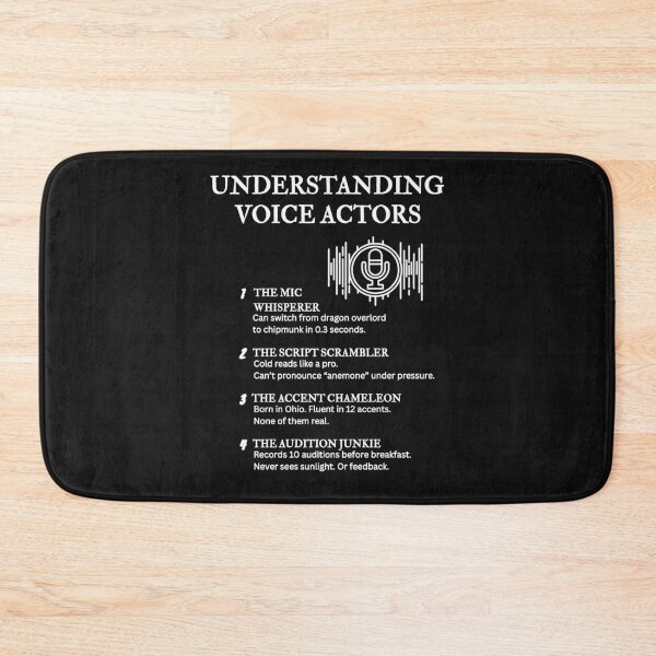 Item preview, Understanding Voice Actors – Funny Character Life Definitions – Black designed and sold by PsyFlow35.