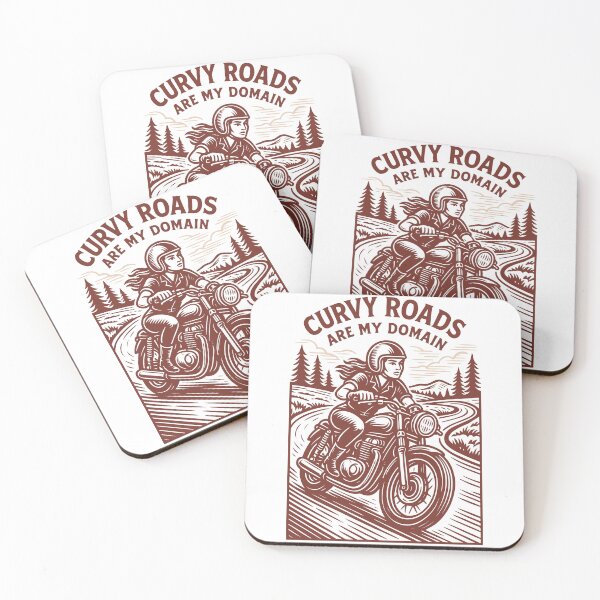 Item preview, Curvy Roads Are My Domain Motorrad Biker designed and sold by LuminOrb.
