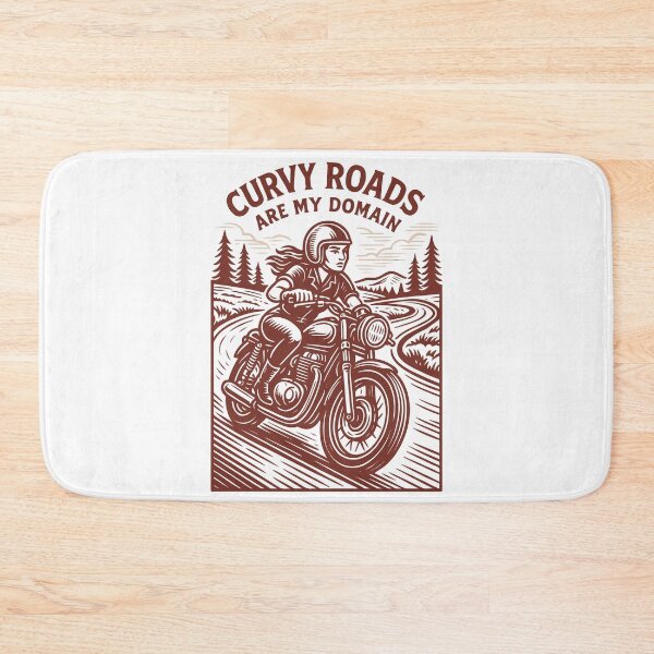 Item preview, Curvy Roads Are My Domain Motorrad Biker designed and sold by LuminOrb.
