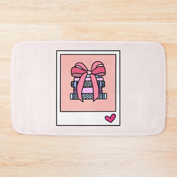 Item preview, romance pink book stack polaroid - kindle stickers designed and sold by folklorewhisper.