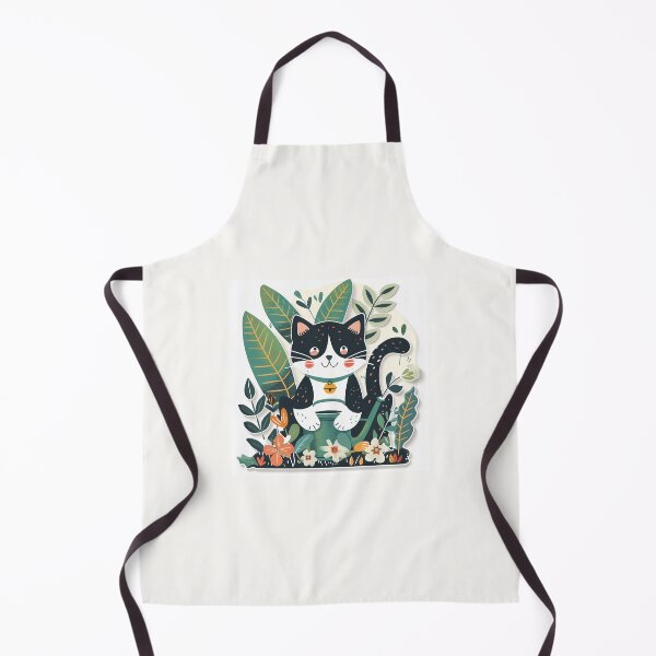Item preview, Cute Gardening Cat with Water Can designed and sold by Line-Creations.