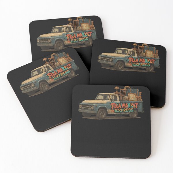 Item preview, Flea Market Express Retro Vintage Truck designed and sold by LuminOrb.