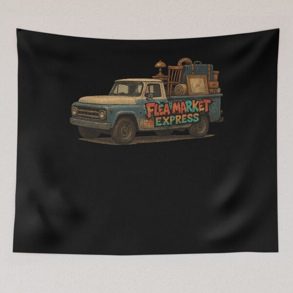 Item preview, Flea Market Express Retro Vintage Truck designed and sold by LuminOrb.