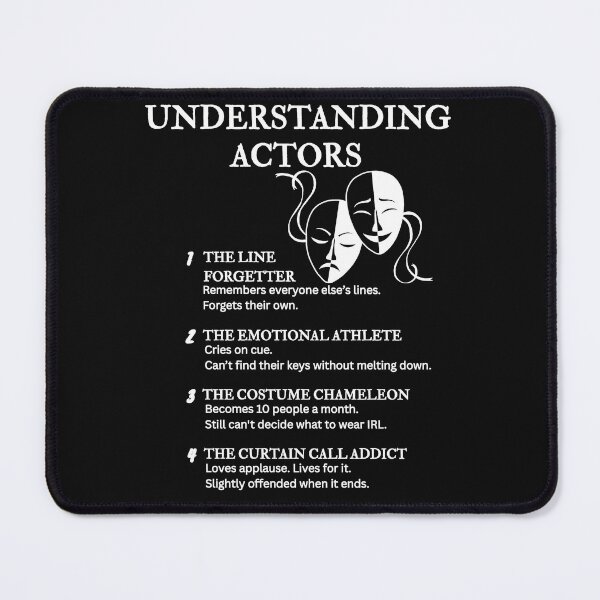 Item preview, Understanding Actors – Funny Stage & Screen Life Definitions – Black designed and sold by PsyFlow35.
