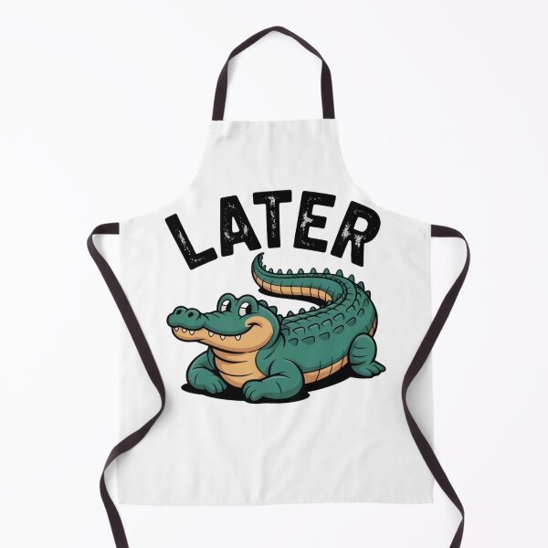Item preview, LATER – Lazy Cartoon Alligator in Vintage Style Typography designed and sold by ARTReMi.