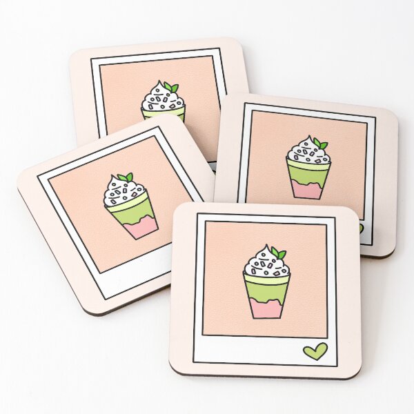 Item preview, i love you so strawberry matcha polaroid - kindle stickers designed and sold by folklorewhisper.