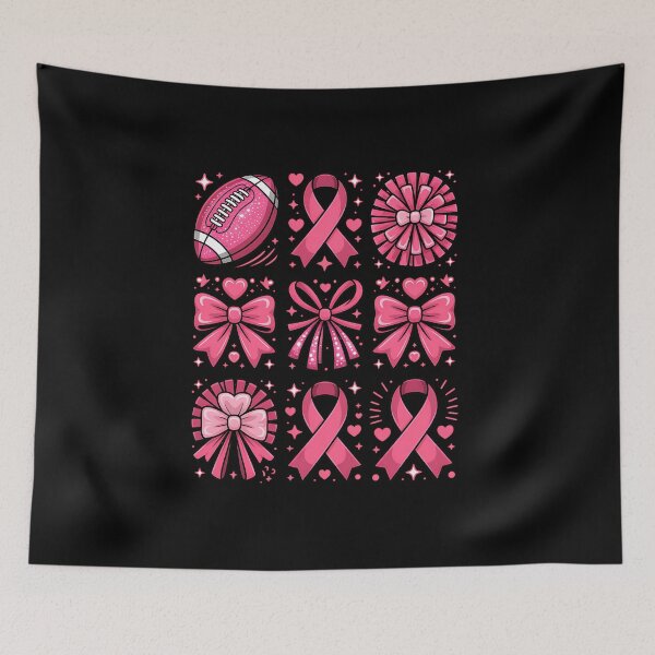 Item preview, Coquette Bow Football Game Day Pink Out Tackle Breast Cancer designed and sold by diyoor.