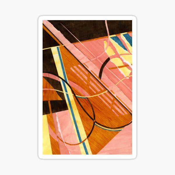 Item preview, Orange, Pink, Yellow, & Blue Abstract Paper Collage designed and sold by mayabae.