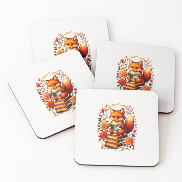 Item preview, Cottagecore Aesthetic floral Fox with Book cute Goblincore designed and sold by diyoor.