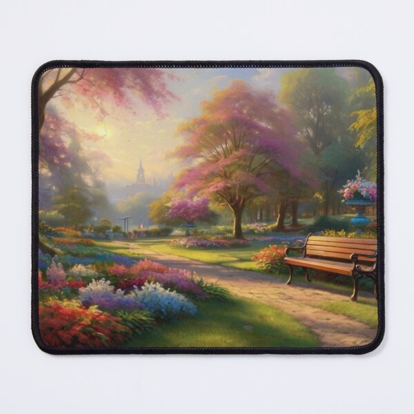 Item preview, Painting of Blossoms and Public Benches designed and sold by BlareBlare.