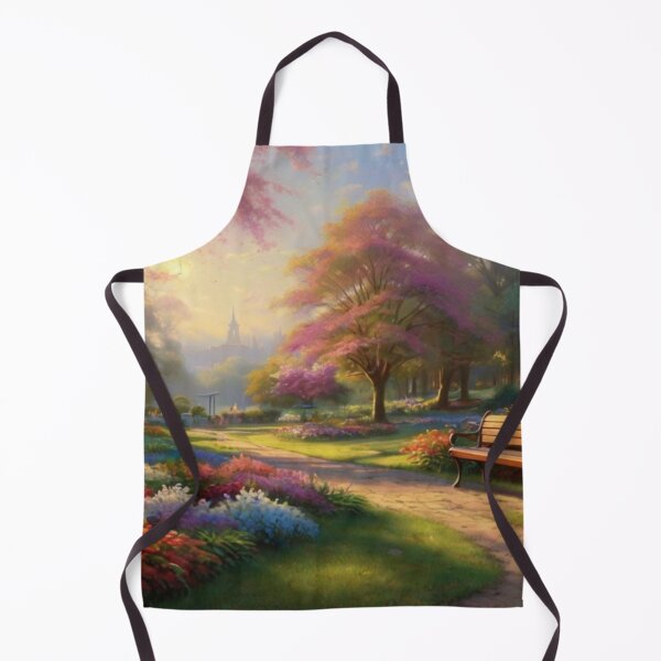 Item preview, Painting of Blossoms and Public Benches designed and sold by BlareBlare.