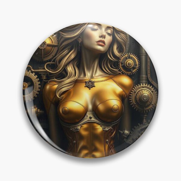 Item preview, Steampunk Dreams – Golden Elegance with Mechanical Details designed and sold by FotoworldEdel.
