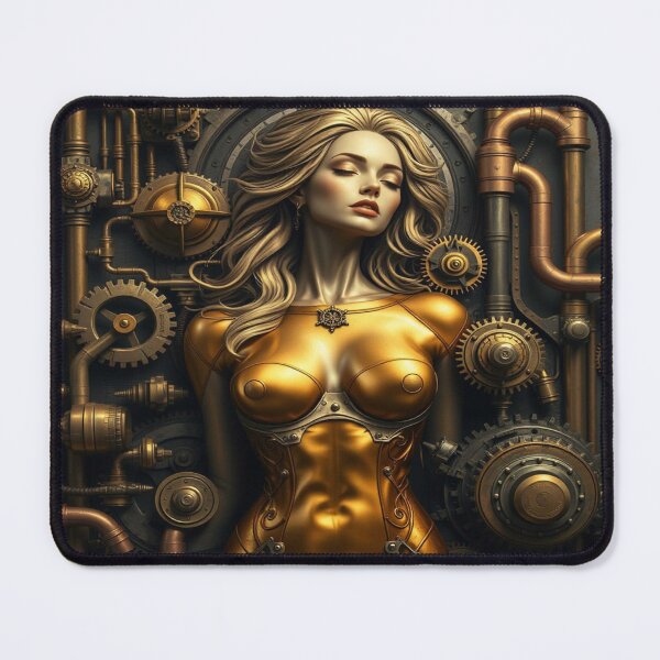 Item preview, Steampunk Dreams – Golden Elegance with Mechanical Details designed and sold by FotoworldEdel.