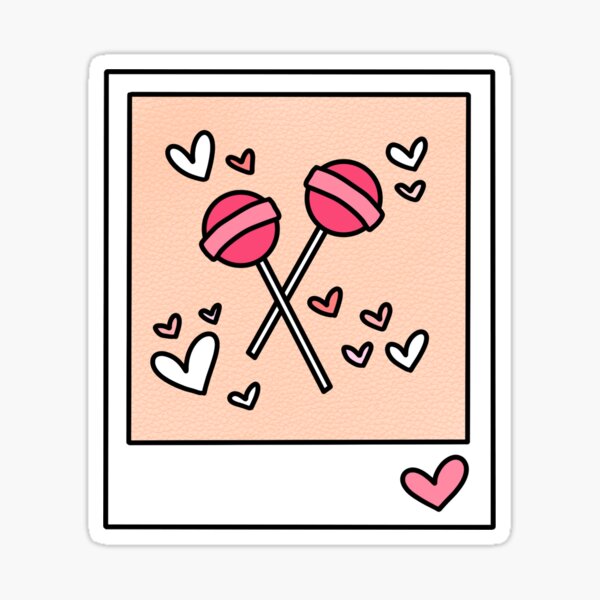Item preview, Spicy Romance Pink Lollipop Good Girl Polaroid - Kindle-Aufkleber designed and sold by folklorewhisper.