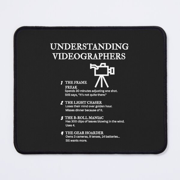 Item preview, Understanding Videographers – Funny Camera Life Definitions – Black designed and sold by PsyFlow35.