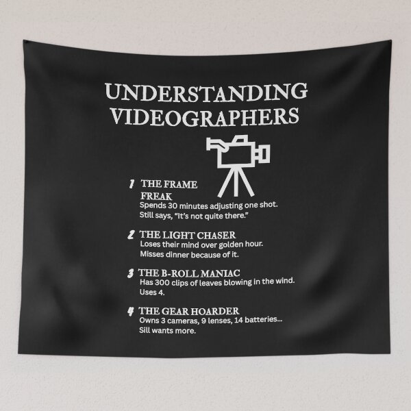 Item preview, Understanding Videographers – Funny Camera Life Definitions – Black designed and sold by PsyFlow35.