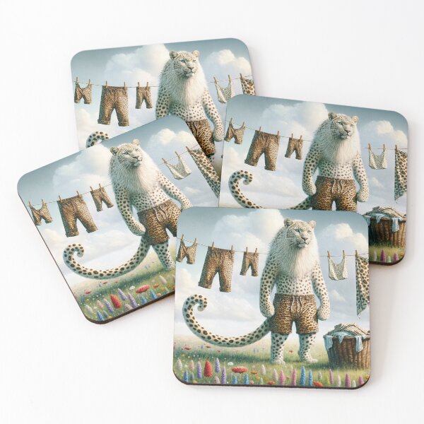 Item preview, Leopard Doing the Washing designed and sold by M-Y-A-R-T-.