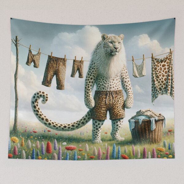 Item preview, Leopard Doing the Washing designed and sold by M-Y-A-R-T-.