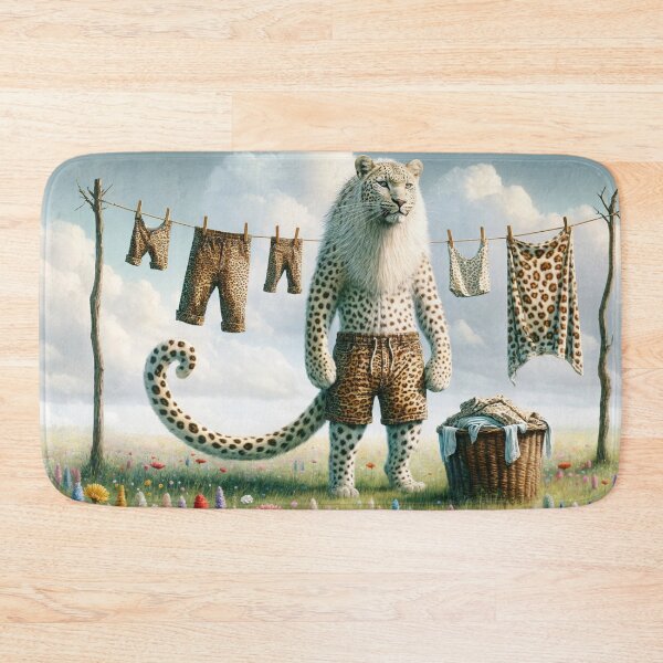 Item preview, Leopard Doing the Washing designed and sold by M-Y-A-R-T-.