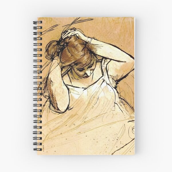 Item preview, Woman Brushing Her Hair: An Intimate Glimpse into Feminine Ritual designed and sold by artdesignsnow.